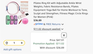 pilates Amazon receipt
