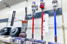 dyson display vacuums on target shelf