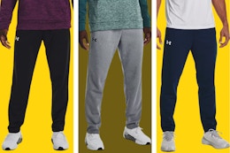 Today Only: Get Under Armour Men's Fleece Pants for Only $17 (Reg. $55) card image