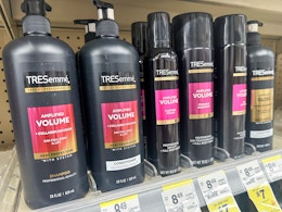 tresemme hair care on walgreens shelf