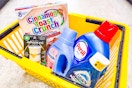 groceries in a dollar general shopping basket