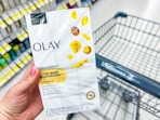 hand holding olay beauty bar pack