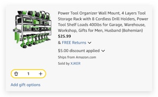 Power Tool Organizer Wall Mount