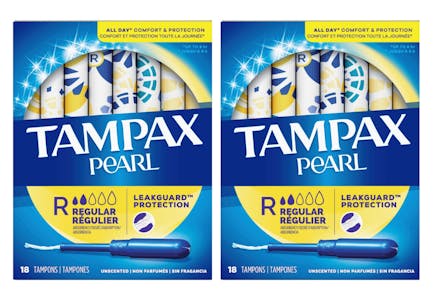 2 Tampax Pearl Tampons