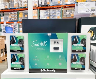 headphones display at costco