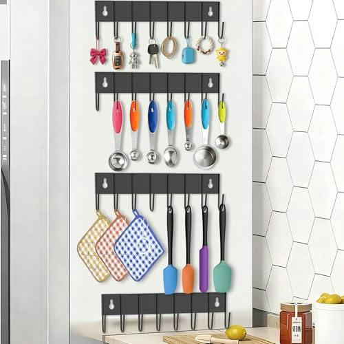 Magnetic Key Holder with 8 Hooks