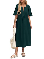 Women's Flutter Sleeve Maxi Dress