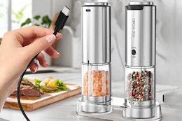 Electric Salt and Pepper Grinder Set