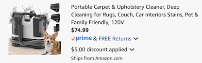 Carpet cleaner cart