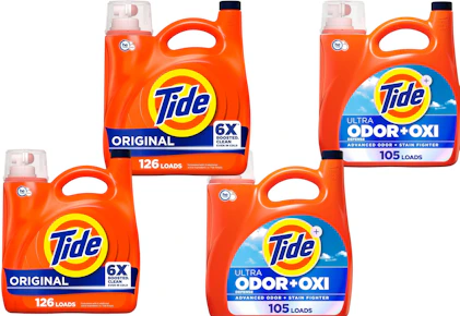 4 Tide Liquid Laundry Detergent Jugs