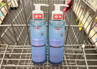 two Eucerin face cleanser gels in cart