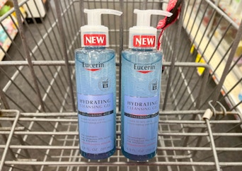 two Eucerin face cleanser gels in cart