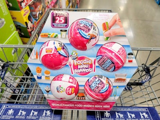 5 mini brands mini food toys in a cart