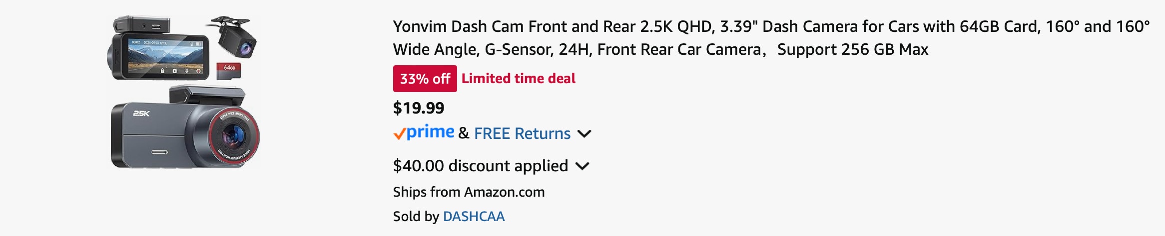 Amazon Dash Camera 2025