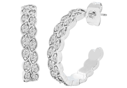 Diamond Hoop Earrings