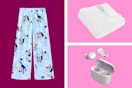 Bluey kids pajamas, white towel, JLab earbuds