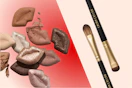 Laura Geller eyeshadows and a double-ended brush