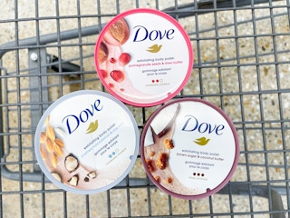 birds eye view of product in shopping cart