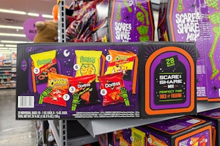a frito-lay halloween chips box on a store shelf