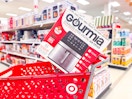gourmia air fryer oven sitting on top a target cart