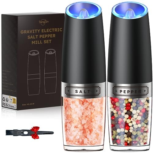 Gravity Electric Salt and Pepper Grinder Set