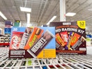 boxes of hersheys candy bars on a shelf