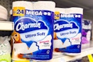 charmin toilet paper packs on a shelf