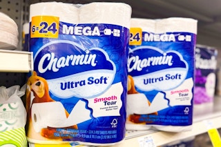 charmin toilet paper packs on a shelf