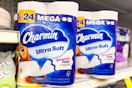 charmin toilet paper packs on a shelf