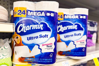 charmin toilet paper packs on a shelf