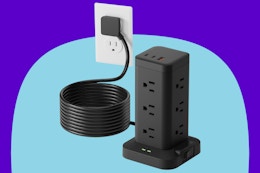  Tagzilo 15-in-1 Power Strip Tower with Surge Protector 1800J,.