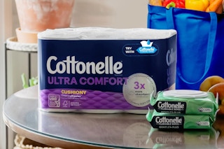 Cottenelle Ultra Comfort Toilet Paper on table