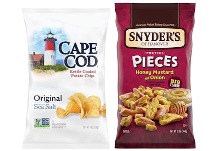 2 Snyder's, Cape Cod, Kettle, or Late July Bags