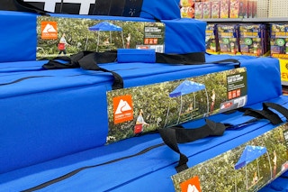 walmart ozark trail slant leg canopy hand holding