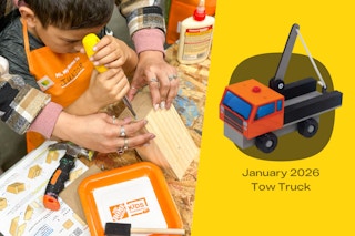 Home Depot Kids Workshop January 2026 Tow Truck