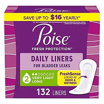 Poise Incontinence Liners Pack