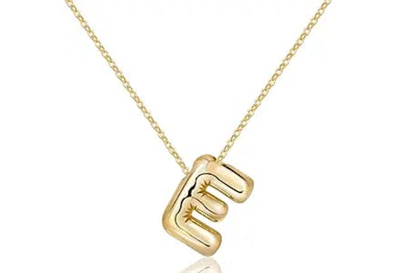 Bubble-Style Initial Necklace