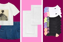 Apparel, bath mat set & kids socks