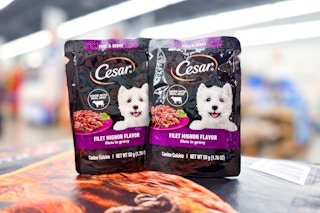2 packets of cesar dog food