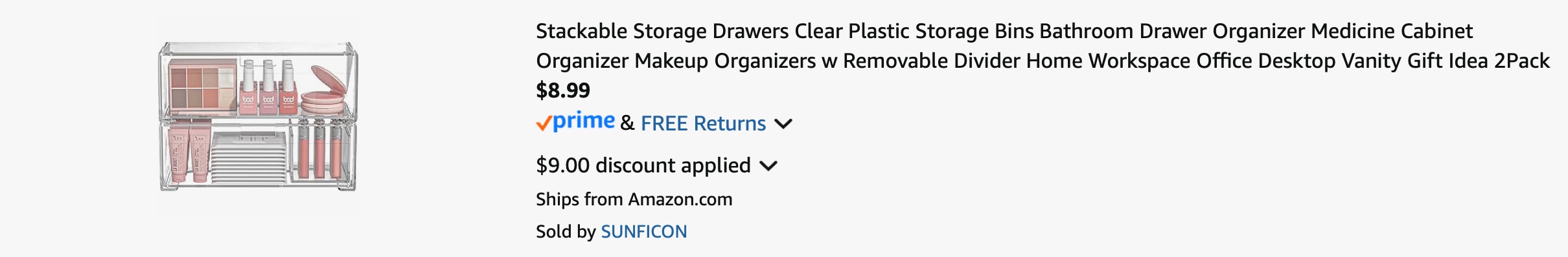 Amazon Stackable Storage Drawers 2025