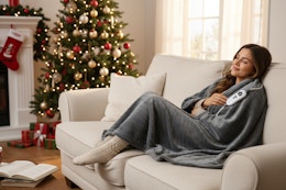 home depot heated throw blanket