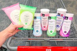 CVS shopping cart and Summer's Eve products