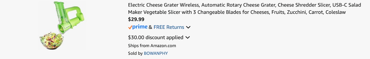 Amazon Electric Cheese Grater 2025 2