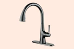 Stock image of a black Better Homes & Gardens Kitchen Faucet