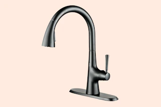 Stock image of a black Better Homes & Gardens Kitchen Faucet