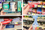 dollar general febreze, swiffer, colgate, tylenol 4-photo collage