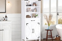 Bathroom Storage Cabinet, $71.81 on Amazon (Reg. $120) card image