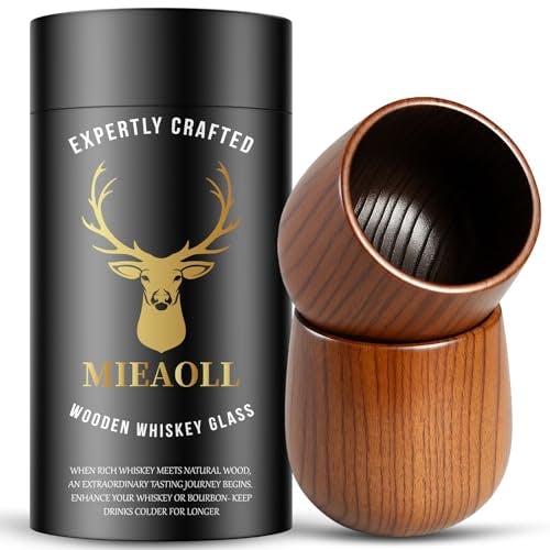Wooden Whiskey Glasses 2-Pack