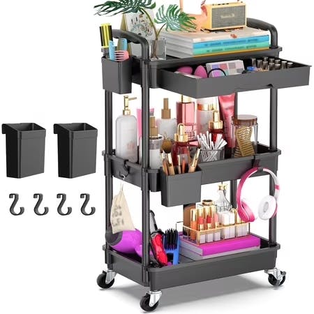3-Tier Rolling Utility Cart