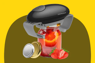 an electric jar opener on a jar